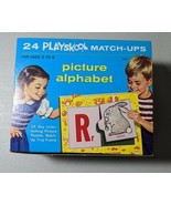 Vintage 1964 24 PLAYSKOOL MATCH-UPS Picture Alphabet - $14.76
