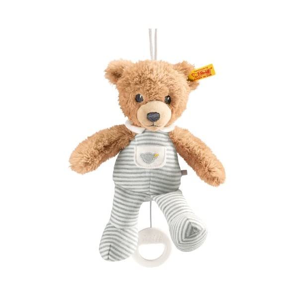 Steiff 20cm Sleep Well Bear Music Box (Grey)  - $119.00