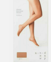 A New Day Women&#39;s 20 Denier Sheer Hosiery Tights Size 2X Pecan 1 Pair NWT - £4.73 GBP