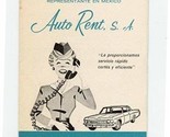 Airways Rent a Car System Brochure Oaxaca Mexico Rental Rates and Exchan... - $11.88