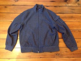 Gap Heather Gray Wool Blend Mens Harrison Coat Zippered Jacket L 48&quot; Chest - $39.99