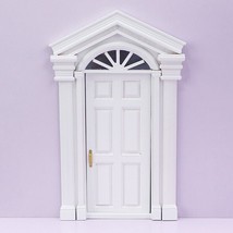 AirAds Dollhouse DIY 1:12 Scale miniature Federal Revival Front Door White - £12.98 GBP