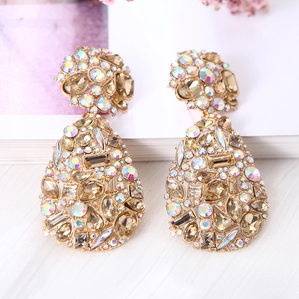 New Yellow Series Beads Tassel Crystal Drop Dangle Earrings Vintage Style Jewelr - £12.76 GBP