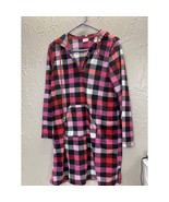 Jenni Intimates Womens Night Gown Multi Colored Plaid Hooded Size Medium - €17,08 EUR
