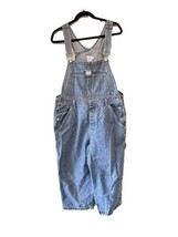 Vintage 90s Calvin Klein Blue Jean Bib Overalls Denim Wash Large Cropped  Length - £54.35 GBP