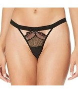 NWT Thistle and Spire Sidney Keyhole Velvet Lace Thong Black Size XL 381615 - €12,02 EUR