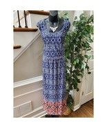 Magic Women Blue Polyester Round Neck Sleeveless Casual Long Maxi Dress ... - $27.72