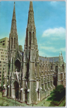 Vintage Postcard St Patrick&#39;s Cathedral New York City 1953 Gothic Architecture V - £11.35 GBP