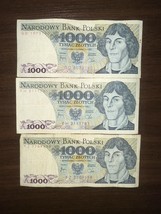 POLEN 3 X 1000 ZLOTYCH 1982 - £31.52 GBP