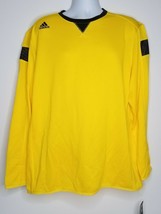 ADIDAS Climalite Warm Crew Jersey Shirt Long Sleeve XL Yellow Black NEW MSRP $60 - £25.95 GBP