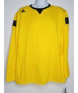 ADIDAS Climalite Warm Crew Jersey Shirt Long Sleeve XL Yellow Black NEW ... - £26.02 GBP