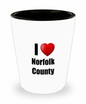 Norfolk County Shot Glass I Love City Lover Pride Funny Gift Idea For Liquor Lov - £10.24 GBP