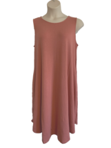 Zenana 1X  Soft Stretch Jersey Sleeveless  Rounded Bottom Midi Dress Ash... - £13.31 GBP