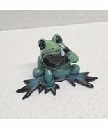 Kitty&#39;s Critters Miss You Blue Green Frog Figurine Sad Tears - €21,23 EUR