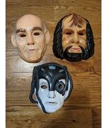 Star Trek The Next Generation Vintage Mask Set - Jean-Luc Picard + Worf ... - $36.42