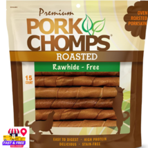 Premium Pork Chomps Roasted Twistz Porkskin Rawhide-Free Dog Treats, Lar... - $14.69