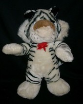 15&quot; Vintage Plush Appeal Mardi Gras White Black Tiger Stuffed Animal Toy Big - £26.99 GBP