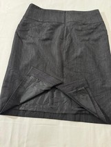 Calvin Klein Women's Gray Rear Zip & Slit Pull-On Skirt Size 10 Waist 32" image 6