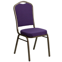 HERCULES Series Crown Back Stacking Banquet Chair in Purple Fabric - - $73.79+