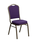 HERCULES Series Crown Back Stacking Banquet Chair in Purple Fabric - - $102.10 CAD+