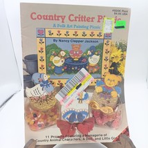 Vintage Craft Patterns, Country Critter Picnic 8206 Folk Art Painting by Nancy - £9.09 GBP