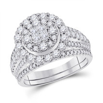 Authenticity Guarantee 
14kt White Gold Princess Diamond Bridal Wedding ... - £1,789.50 GBP