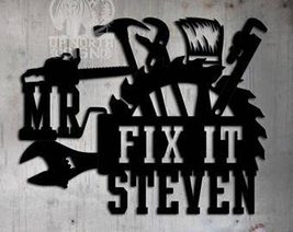 Free brand Mr Fix It Sign - Customize It Personalized Sign - Metal Wall Art - Cu - £46.69 GBP