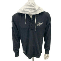 The Hundreds Mens Hooded Henley Shirt Color Black Size Small - £50.83 GBP