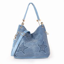 Denim Shoulder Bag Women  Handbags Women Bags Designer Handbags High Quality Cro - £64.44 GBP