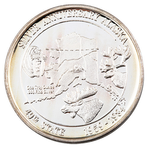 Alaska 1959-1984 Silver Jubilee Celebration .999 Silver 1 Troy Ounce-
show or... Item image 2