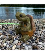 Cute Turtle Garden Statue - Resin Tortoise Ornament for Lawn Patio Outdo... - $27.71 CAD