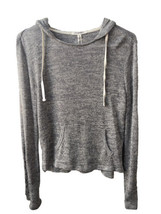 Aeropostale Sweater Hoodie Juniors Small Boho Knit Pullover Hoodie Pockets Gray - $13.74