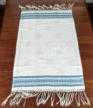 Table linen scarf blue border thumb200