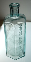 Dr A Gude &amp; Co Aqua Pepto-Mangan Glass Medicine Bottle 6-Sided 1890s - £5.90 GBP