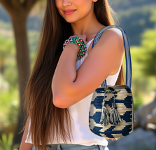 mochila hand-crafted purses - $1,294.16 MXN