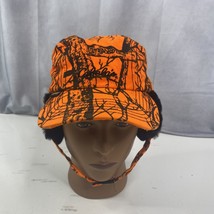Cabelas Orange Blaze Gore-Tex Thinsulate 40 Gram Trapper Hat W/Ear Flaps Size S - $30.60