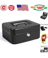 Portable Steel Lock Box with Key Control &amp; Compartments - Ideal for Cash... - $473.33 MXN