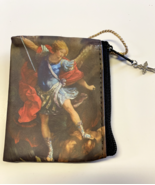 Saint Michael the Archangel Rosary Small 3.25&quot; Pouch, New #AB-027-4 - $3.96