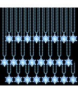 24 Pcs Christmas Light Up Snowflake Necklaces Bulk Winter Party Flashing... - $59.99