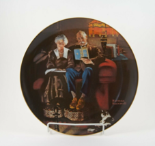 Norman Rockwell  Plate &quot;Evening&#39;s Ease&quot; Limited Edition Numbered Gold Trim Vtg - £7.79 GBP