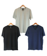 NWT Calvin Klein CK Men Short Sleeve V-Neck Stripes T-Shirt 100% Cotton ... - £19.97 GBP