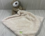 Mothercare small plush beige teddy bear security blanket baby lovey gree... - $19.79