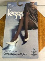 Women&#39;s L&#39;eggs 360 degrees contour Coffee Opaque Tights 60 Denier Medium... - $20.71 CAD