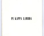 Pi Kappa Lambda 1949 National Music Honor Society  Spring News Letter - £11.05 GBP