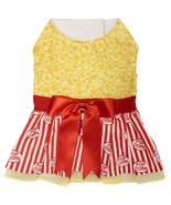 Movie Theater Popcorn Red and Yellow Dress with Matching Leash Sizes SM-LG - $324.87 MXN