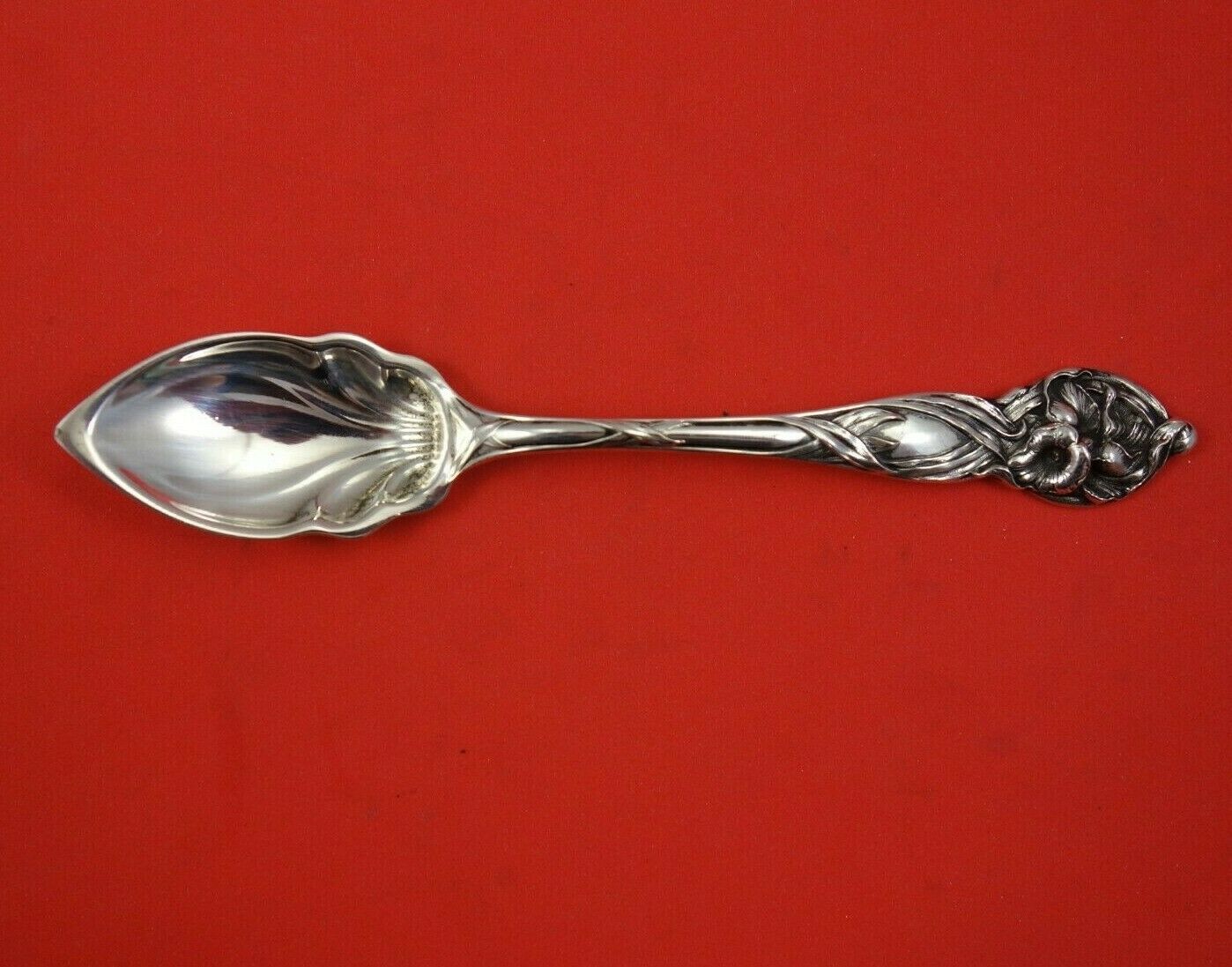 Orchid by Watson Sterling Silver Grapefruit Spoon Fluted Original 6" Silverware - £101.20 GBP