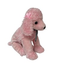 TY Beanie Buddy Brigitte Pink Poodle Plush Toy Dog Vintage 2001 Scarce 10 Inch - £9.86 GBP