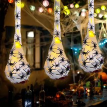 3 Pack Large Halloween Spider Outdoor Decorations - 41 Big Led Light Up Hanging  - £25.30 GBP