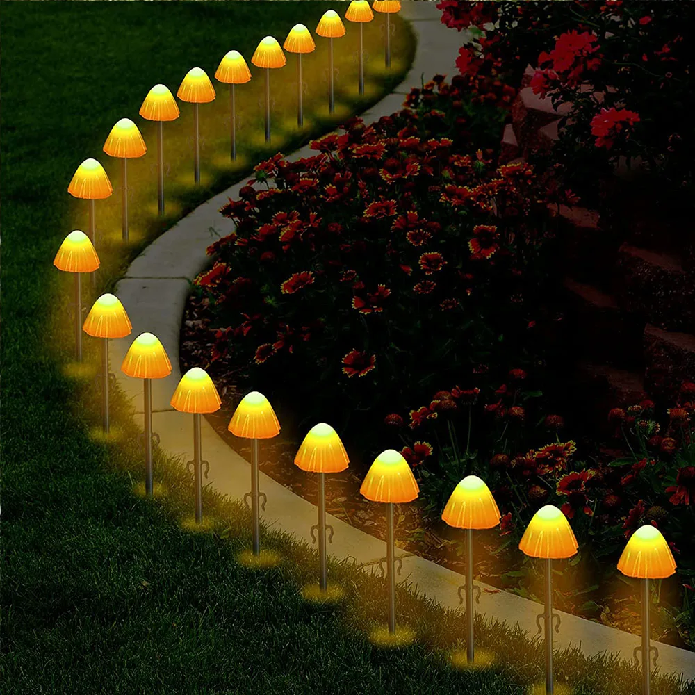 10/20/30 LED Solar Mushroom String Lights Outdoor Waterproof Fairy Light for Yar - £140.75 GBP