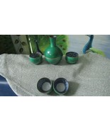 Sake Decanter And 4 Cups Mid Century Green Signed 5 Pcs [80G] - $115.09 CAD